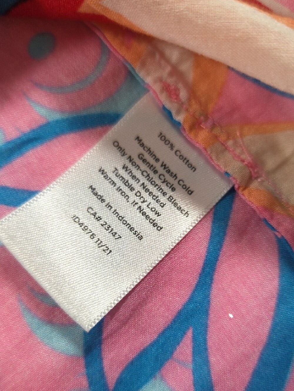 Talbots Pink Floral-Print Ruffle Henley Camisole Sleeveless Button Summer Light - Picture 8 of 8